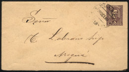 5c. Stationery Envelope Sent From VILLA RICA To Areguá On 29/OC/1899, With 2 Small Holes, Good Cancel! - Paraguay