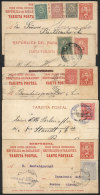4 Postal Stationeries With Additional Franking + 1 PC Sent To Argentina Between 1892 And 1936, Very Nice And... - Paraguay