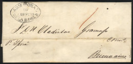 Entire Letter Dated Asunción 20/AP/1860, Sent To Buenos Aires By Steamer 'Yporá', With The Black Oval... - Paraguay