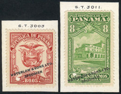 5c. National Constitutional Assembly And Airmail 8c. National Theater, SPECIMENS Of Waterlow & Sons Ltd. In... - Panamá