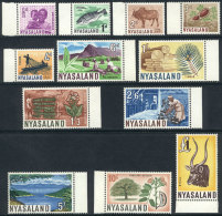 Sc.123/134, 1964 Animals, Flowers Etc., Complete Set Of 12 Unmounted Values, Excellent Quality! - Nyassaland (1907-1953)