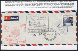 9/DE/1973: First Intercontinental Trans-Antarctic Flight, With Arrival Mark Of Buenos Aires 10/DE, Excellent... - Other & Unclassified