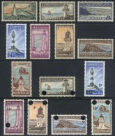 Sc.OY29/36 + OY37/42, 1947/65 And 1967/8 Lighthouses, Complete Sets Of 8 And 6 Values, Respectively, VF Quality,... - Servizio