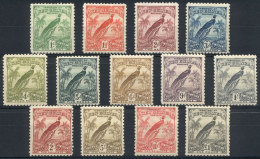 Sc.18/30, 1931 Birds, Complete Set Of 13 Values, Mint Lightly Hinged, VF Quality, Catalog Value US$488+ - Nuova Guinea Olandese