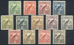 Sc.18/30, 1931 Birds, Complete Set Of 13 Values, Mint Lightly Hinged, VF Quality, Catalog Value US$488+ - Nueva Guinea Holandesa