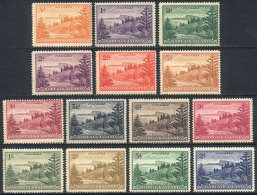 Sc.1/12 + 23/24, 1947 And 1959 Ball Bay, Complete Set Of 14 Mint Values (few Are Very Lightly Hinged, Most MNH), VF... - Isla Norfolk