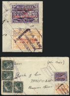Airmail Cover Front Sent To Argentina In 1935, Franked By Sc.C42 + C45 + Other Values, VF Quality! - Nicaragua