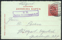 Letter Card Dated Krimvolac 29/JA/1916, Sent To Stuttgart-Degerloch By Military Mail (FELDPOST), Very Fine Quality... - Montenegro