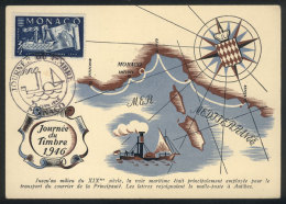 Maximum Card Of 25/JUN/1946, Topic MAPS, Ship, Stamp Day, With Special Postmark, VF Quality - Maximum Cards