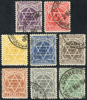 TANGER A ARZILA, Yvert 105/112, 1896 Complete Set Of 8 Used Values, Excellent Quality, Rare, Catalog Value Euros... - Poste Locali