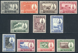 Sc.56/66, 1960 Animals, Ships, Trains, Sports And Other Topics, Complete Set Of 11 Values, Mint With Tiny And... - Penang