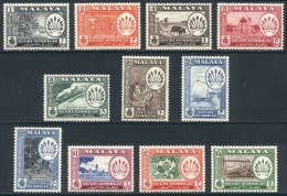 Sc.64/74, 1957/63 Animals, Ships, Trains, Sports And Other Topics, Complete Set Of 11 Values, Mint With Tiny And... - Negri Sembilan