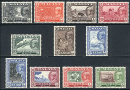 Sc.95/105, 1959/62 Animals, Ships, Trains, Sports And Other Topics, Complete Set Of 11 Values, Mint With Tiny And... - Kedah