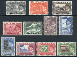 Sc.158/168, 1960 Animals, Ships, Sports And Other Topics, Complete Set Of 11 Values, Mint With Tiny And Barely... - Johore