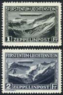 Sc.C7/C8, 1931 Zeppelin Flying Over Mountains, Cmpl. Set Of 2 Values, Mint Lightly Hinged, VF Quality, Catalog... - Luftpost