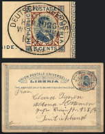 3c. Postal Card With Cancel Of GERMAN SHIP, Sent To Germany On 16/AP/1901, Excellent Quality, Rare! - Liberia