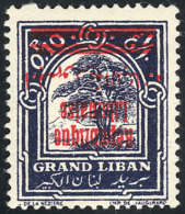 Yvert 84c, With INVERTED OVERPRINT Variety, Unmounted, Superb, Rare! - Liban