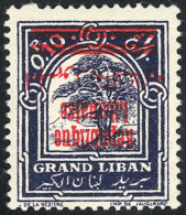 Yvert 84c, With INVERTED OVERPRINT Variety, Unmounted, Superb, Rare! - Lebanon