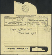 Telegram With ADVERTISEMENT Of Olivetti Typewriters, Sent On 29/DE/1923, Very Nice! - Sonstige & Ohne Zuordnung