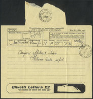 Telegram With ADVERTISEMENT Of Olivetti Typewriters, Sent On 29/DE/1923, Very Nice! - Autres & Non Classés