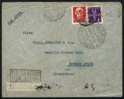 LATI FIRST FLIGHT ROMA - RIO DE JANEIRO: Cover Franked With 3L. (one Stamp Of 10L. Of The Original Postage... - Sonstige & Ohne Zuordnung