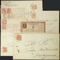 7 Entire Letters / Covers / Stationery Items Used Between 1877 And 1898, With Varied Postages And Cancels, Fine To... - Sonstige & Ohne Zuordnung