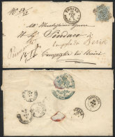 Folded Cover Franked By Sc.35, Sent From Torino To Campiglia Dei Berici On 12/FE/1870, With A Good Number Of Postal... - Sonstige & Ohne Zuordnung