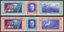Sc.C48/C49, 1944 Balbo Flight To Chicago, Cmpl. Set Of 2 Tryptics With 'I - QUES' Overprint, Mint Lightly Hinged,... - Unclassified