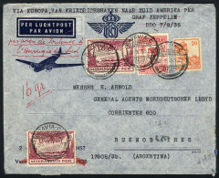 Airmail Cover Sent From Batavia To Buenos Aires (Argentina) On 30/AU/1935 By Air France (transit Backstamp Of Le... - Netherlands Indies