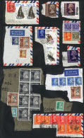 Lot Of Good Stamps On Fragments, Including High Values, VF Quality! - Collections, Lots & Series