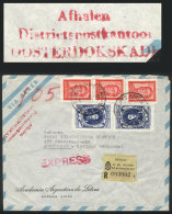 Express Airmail Cover Sent From Argentina To Amsterdam On 4/DE/1970, Interesting Red Mark Of The Dutch Post On... - Postal History