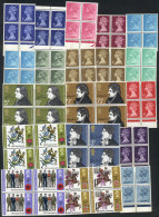 Lot With A Large Number Of Stamps In Unmounted Blocks Of 4 (and A Few Singles), All Of Excellent Quality And Very... - Sammlungen