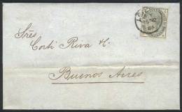 16/NOV/1886 LONDON - ARGENTINA: Folded Cover Franked By Sc.103, With Buenos Aires Arrival Backstamps, VF Quality! - Other & Unclassified