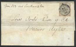 15/OCT/1885 LONDON - ARGENTINA: Complete Folded Letter Franked By Sc.103 With Circular Datestamp, Buenos Aires... - Other & Unclassified