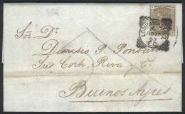 23/NO/1883 LONDON - ARGENTINA: Folded Letter Franked By Sc.84 Plate 18, Cancelled LOMBARD ST. B.O. - E.C., With... - Other & Unclassified