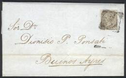 24/APR/1883 LONDON - ARGENTINA: Complete Folded Letter Franked By Sc.84 Plate 18, Cancelled LOMBARD ST. B.O. -... - Other & Unclassified