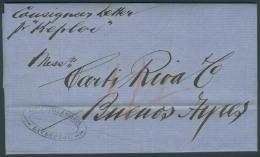 24/MAY/1865 LIVERPOOL - ARGENTINA: Stampless Complete Folded Letter Without Postal Markings, Sent To Buenos Aires,... - Altri & Non Classificati