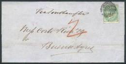 8/JAN/1861 ? - ARGENTINA: Folded Cover Franked By Sc.28, With Semi-mute "WC 8" Cancel, And London Transit... - Altri & Non Classificati