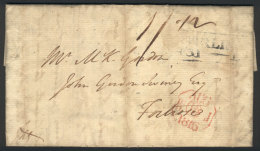 Entire Letter Dated 14/AU/1816, With Interesting Postal Markings And A Long And Attractive Text. With Some Staining... - ...-1840 Precursori