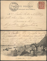 Postcard With Rare View Of Senegal (beach Of Rufisque), Franked With French Stamp Of 10c. And Sent To Argentina On... - Other & Unclassified