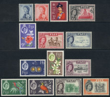 Sc.176/189, 1962/7 Birds, Flowers, Complete Set Of 14 Unmounted Values, Excellent Quality, Catalog Value US$61.90 - Fiji (...-1970)