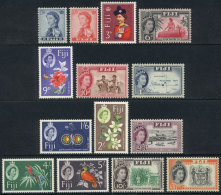 Sc.176/189, 1962/7 Birds, Flowers, Complete Set Of 14 Unmounted Values, Excellent Quality, Catalog Value US$61.90 - Fidschi-Inseln (...-1970)