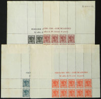 Sc.157 + 158 + 160/1, 1907 4 Values Of The Set In Large Blocks Of 8 Or 10 Unmounted Examples, Excellent Quality (2... - Fernando Poo