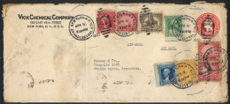 Airmail Cover Sent From New York To Argentina On 15/AP/1933 With Nice Franking Of $1.10, Very Colorful! - Storia Postale