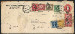 Airmail Cover Sent From New York To Argentina On 15/AP/1933 With Nice Franking Of $1.10, Very Colorful! - Marcofilia