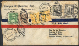 Airmail Cover Sent From New York To Argentina On 14/NO/1932 With Nice Franking Of 55c., Very Attractive! - Storia Postale