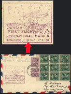 15/JA/1930 Brownsville - San Lorenzo (Honduras) First Flight, Cover With Nice Postage Sent To Argentina, Valparaiso... - Storia Postale