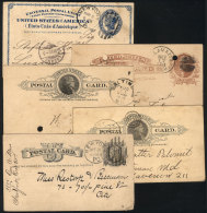 5 Postal Cards Posted Between 1881 And 1894, With Defects, Low Start! - Storia Postale