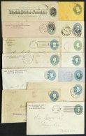 12 Varied Postal Stationeries Posted Between 1881 And 1893, Most To Argentina, Interesting Cancels! - Storia Postale