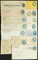 12 Varied Postal Stationeries Posted Between 1881 And 1893, Most To Argentina, Interesting Cancels! - Marcofilia